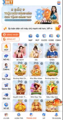 TẢI APP Ứng dụng 3BET Casino